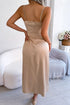 'Qiturah' Satin Midi Dress - Celes Fashion